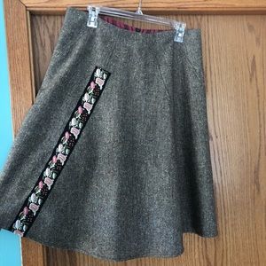 VINTAGE KENZO PARIS Wool Blend Skirt Sz 44